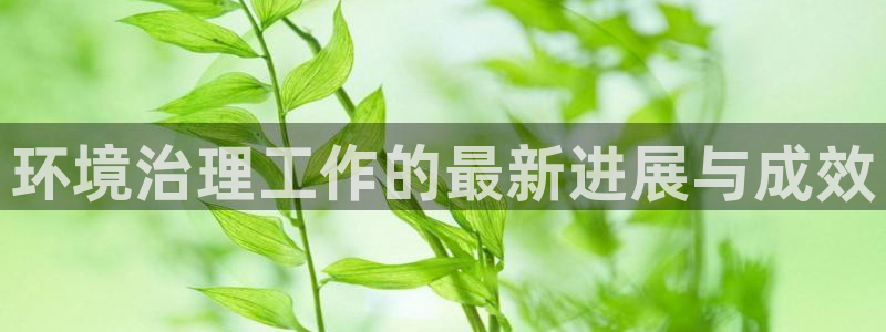 凯发k8一触即发|环境治理工作的最新进展与成效